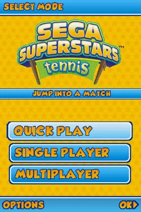 Sega Superstars Tennis (USA) (En,Fr,De,Es,It) screen shot title